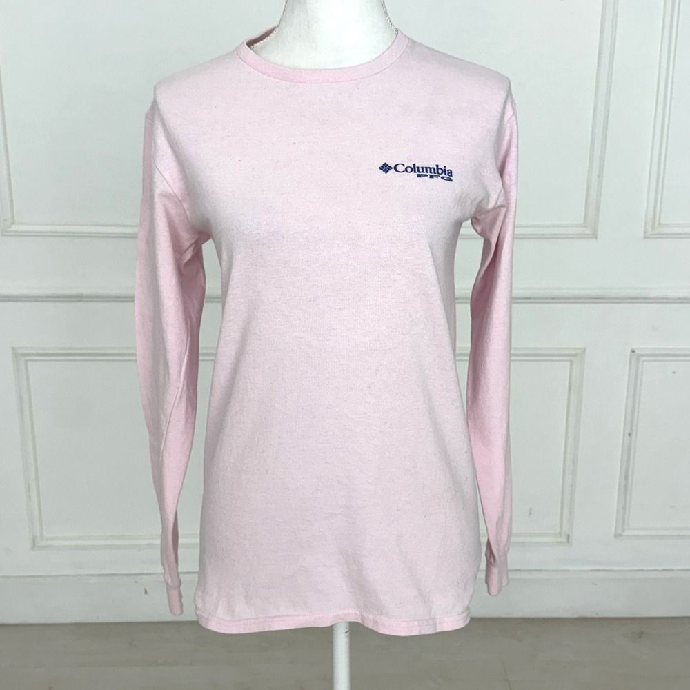 Columbia PFG Pink Long Sleeve Performance Fishing Gear T Shirt Women's Small